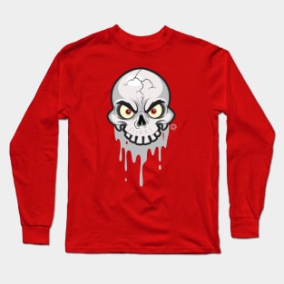 Skully Grey Long Sleeve T-Shirt